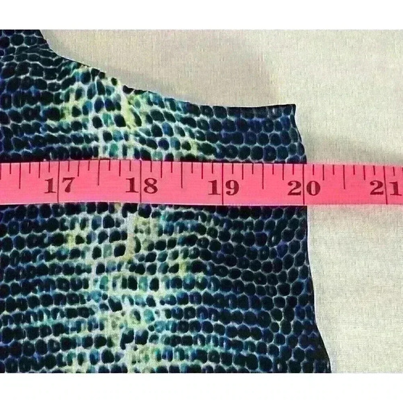 Worthington Womens Size Medium Multi Color Sleeveless Blouse Chiffon Hi Low Hem - Picture 4 of 11